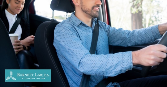 rideshare driver and passenger