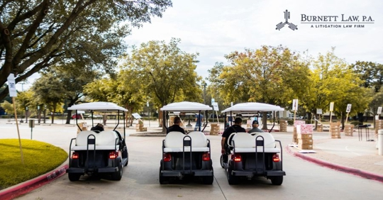 golf carts driving