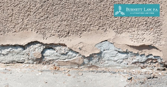foundation crack on the wall